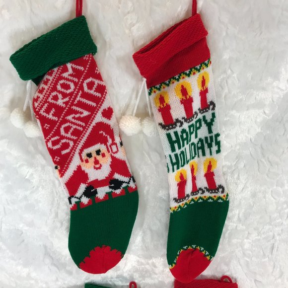 4 - Knit Reindeer Stockings 2 Assorted styles - Picture 5 of 7